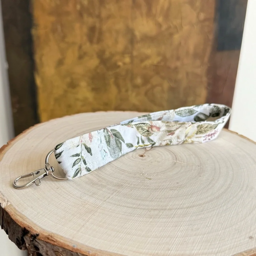 Handmade Floral Keychain Wristlet